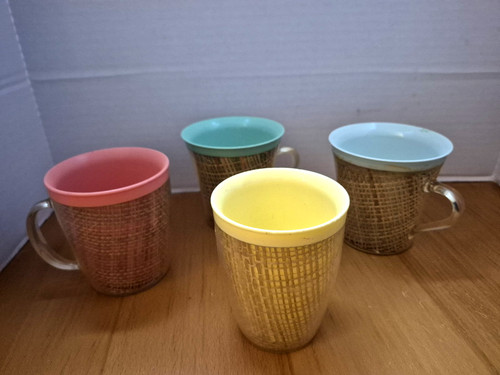 Vtg 1960 raffia ware - ware, woven